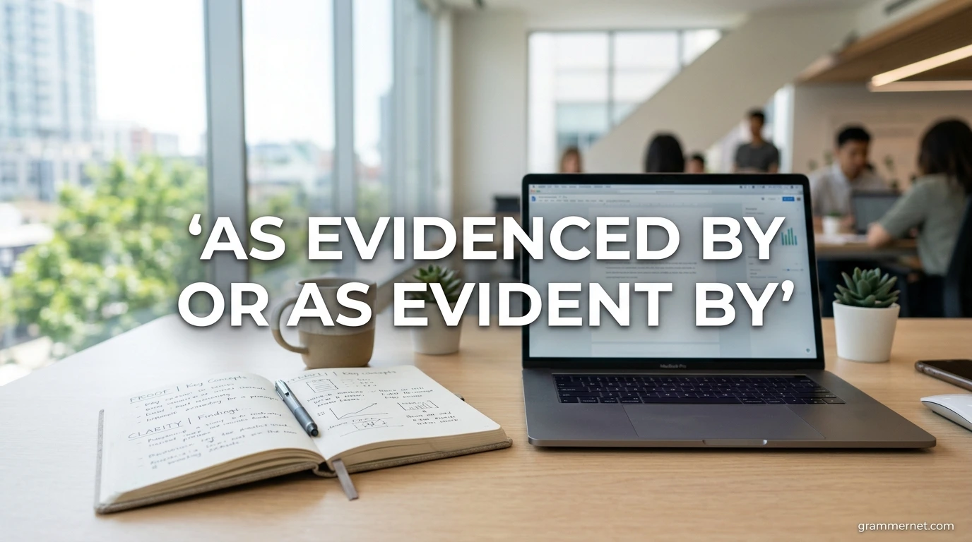 As Evidenced By or As Evident By: Which Is Correct?