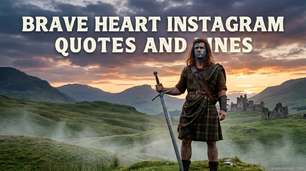 Brave Heart Instagram Quotes and Lines
