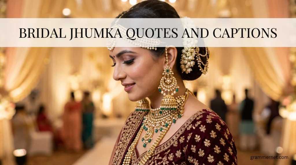 Bridal Jhumka Quotes and Captions