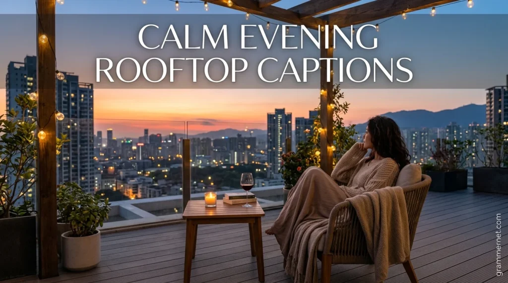 Calm Evening Rooftop Captions