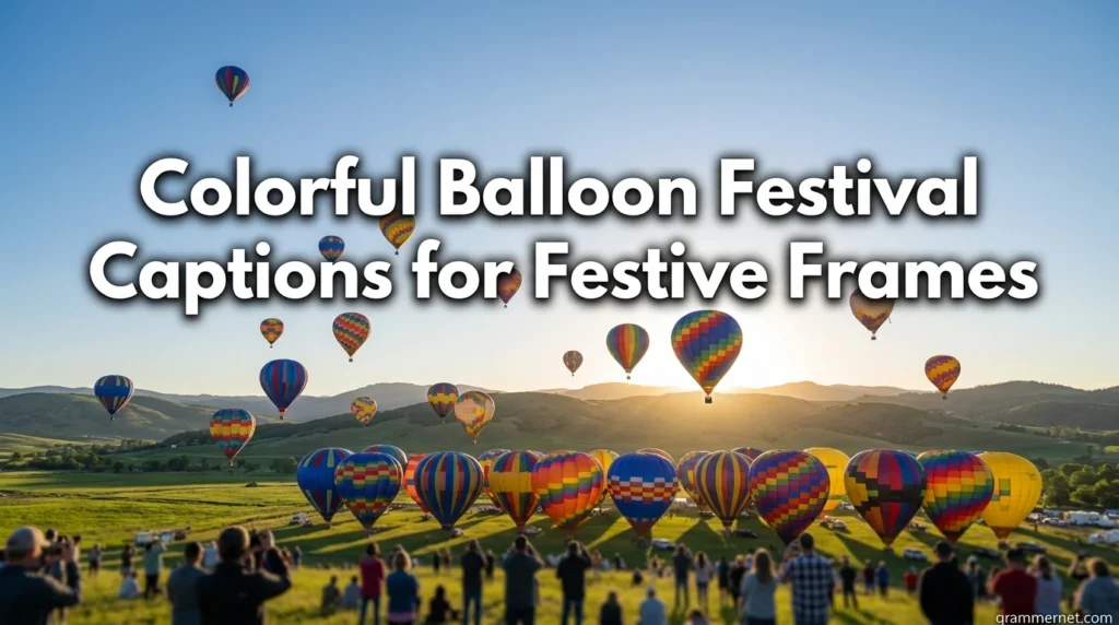 Colorful Balloon Festival Captions for Festive Frames