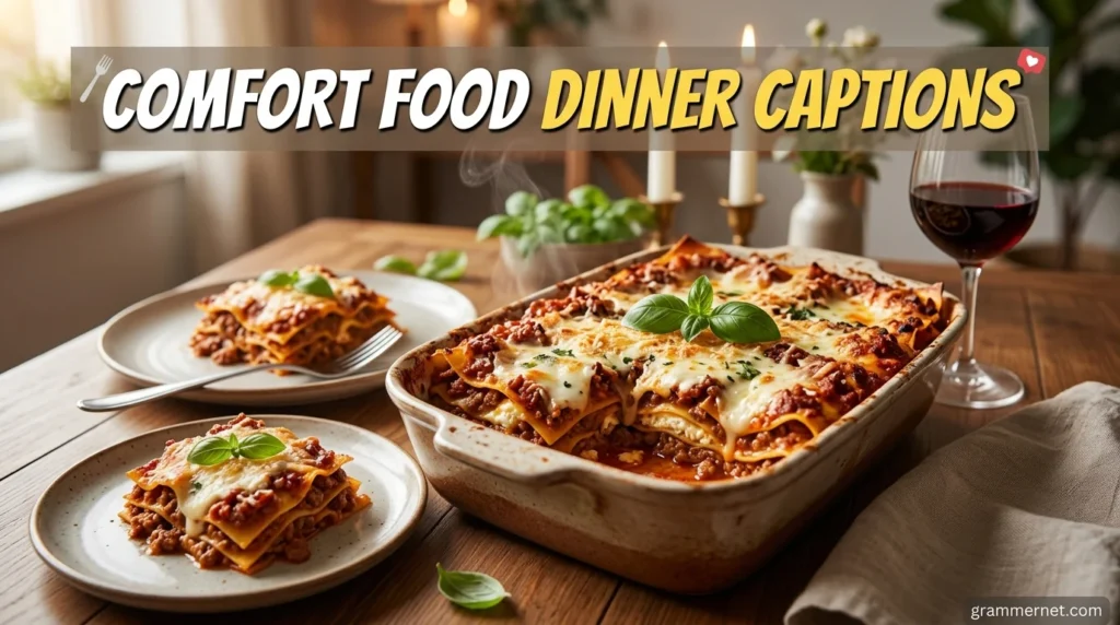 Comfort Food Dinner Captions