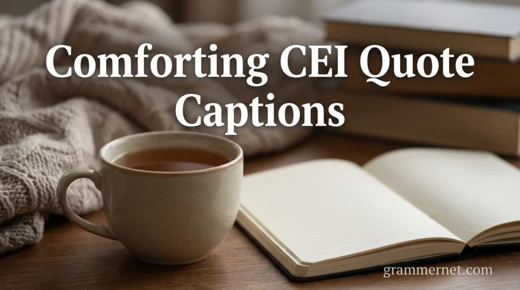 Comforting CEI Quote Captions