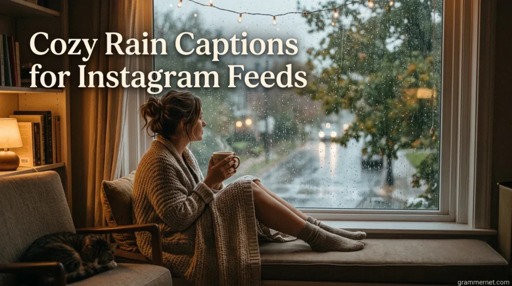 Cozy Rain Captions for Instagram Feeds