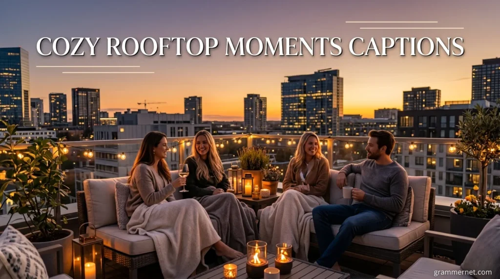 Cozy Rooftop Moments Captions