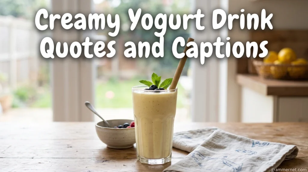Creamy Yogurt Drink Quotes and Captions