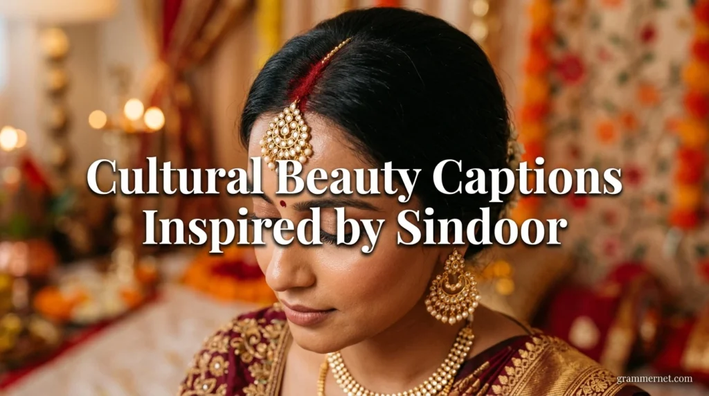 Cultural Beauty Captions Inspired by Sindoor
