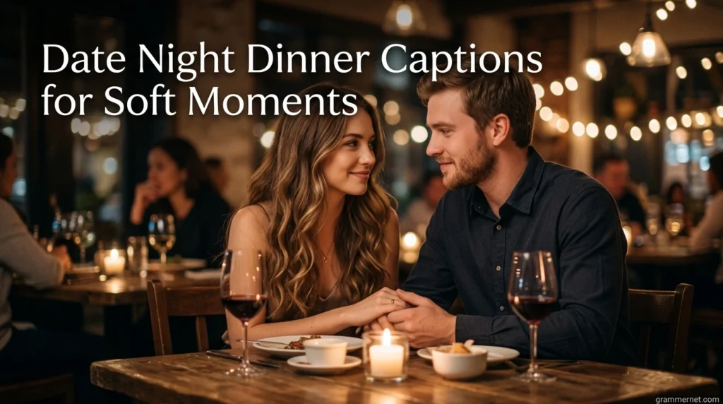 Date Night Dinner Captions for Soft Moments