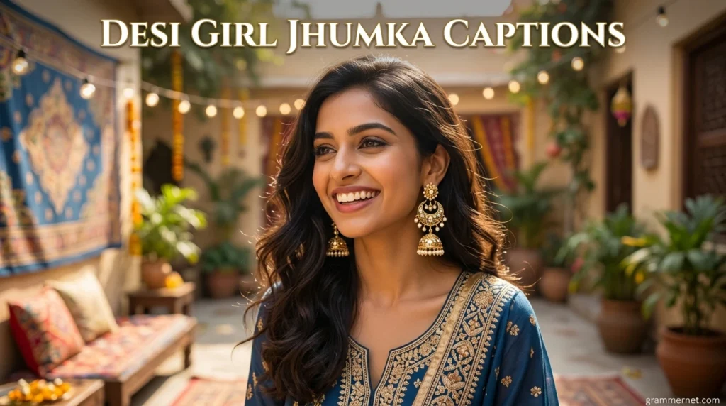Desi Girl Jhumka Captions