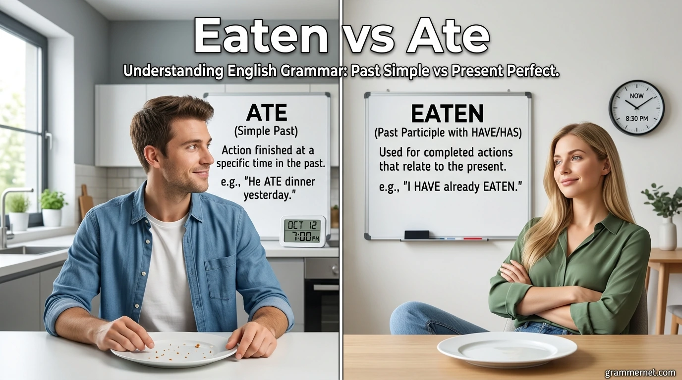 Eaten vs Ate