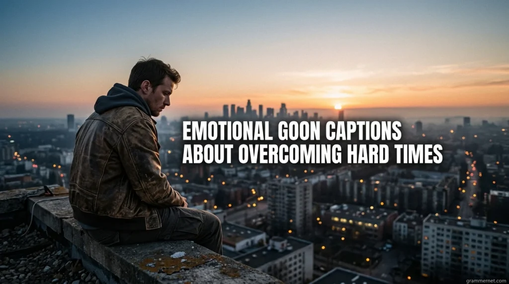 Emotional Goon Captions About Overcoming Hard Times