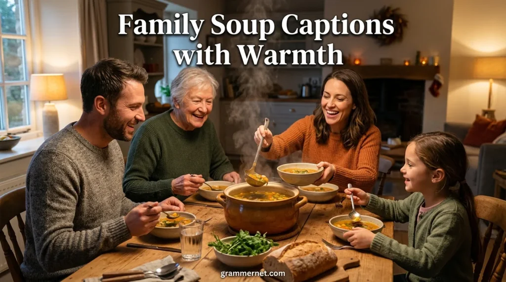 Family Soup Captions with Warmth