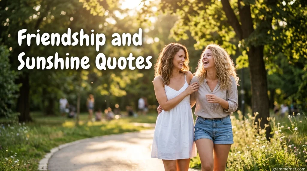 Friendship and Sunshine Quotes
