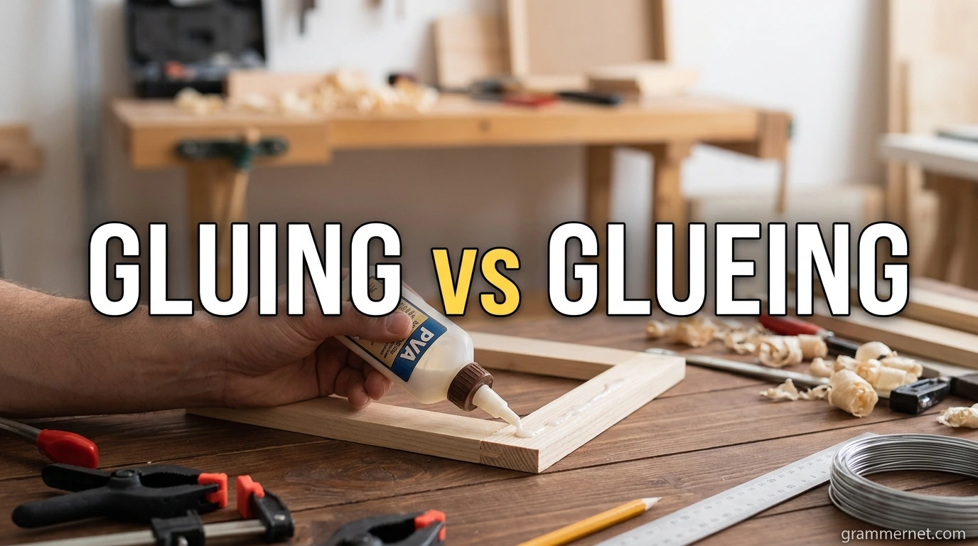 Gluing vs Glueing