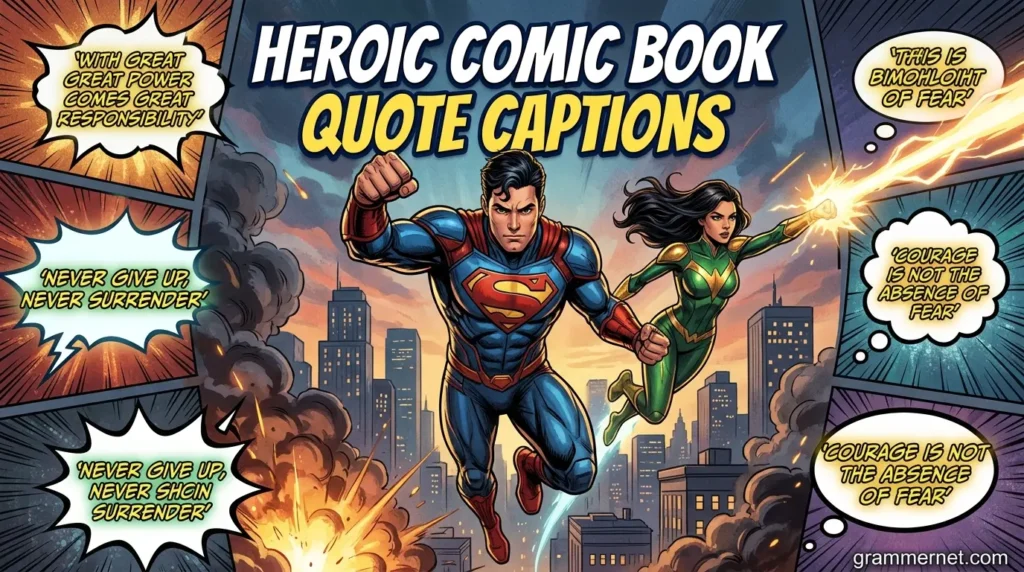Heroic Comic Book Quote Captions