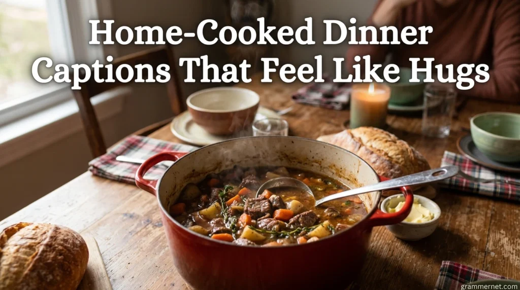 Home-Cooked Dinner Captions That Feel Like Hugs
