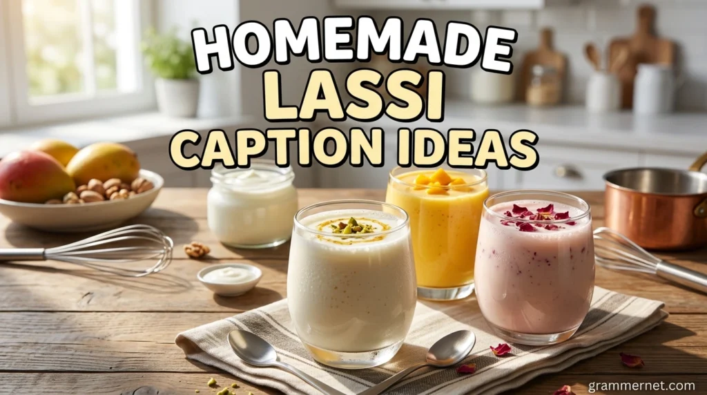 Homemade Lassi Caption Ideas
