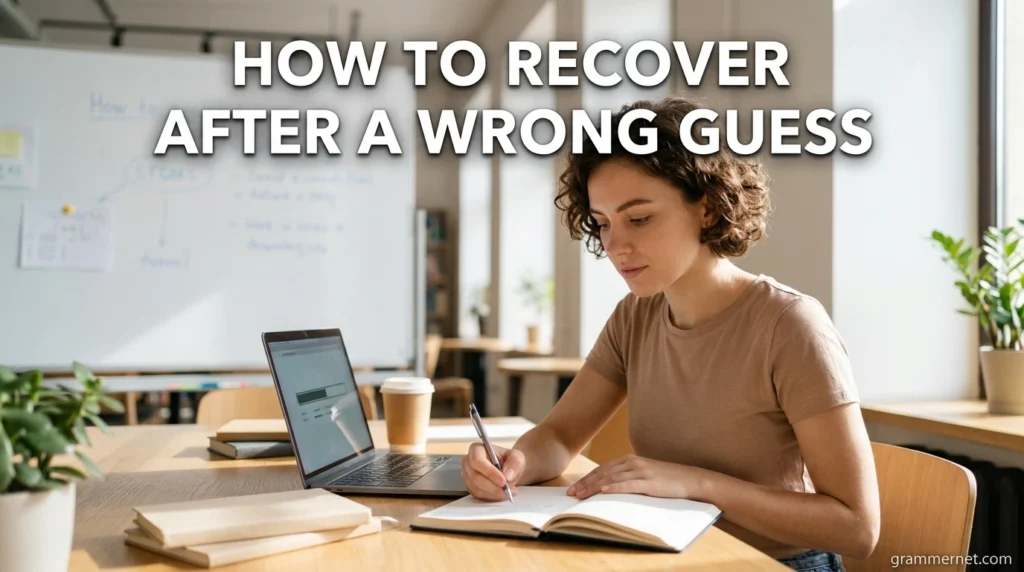 How to Recover After a Wrong Guess