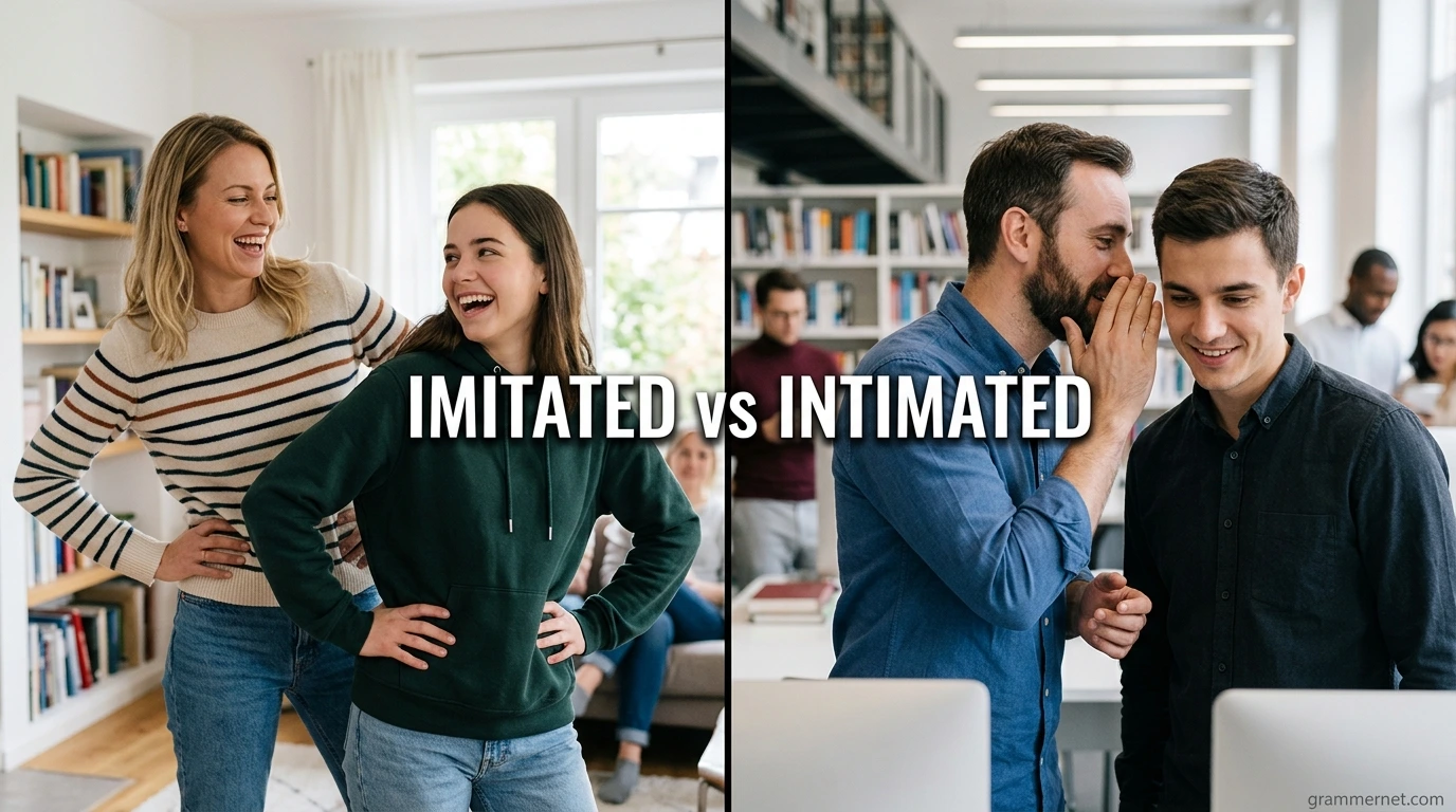 Imitated vs Intimated