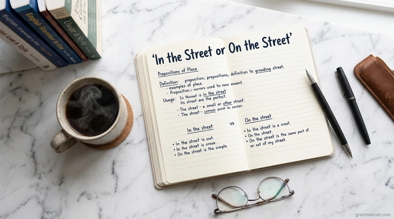 In the Street or On the Street