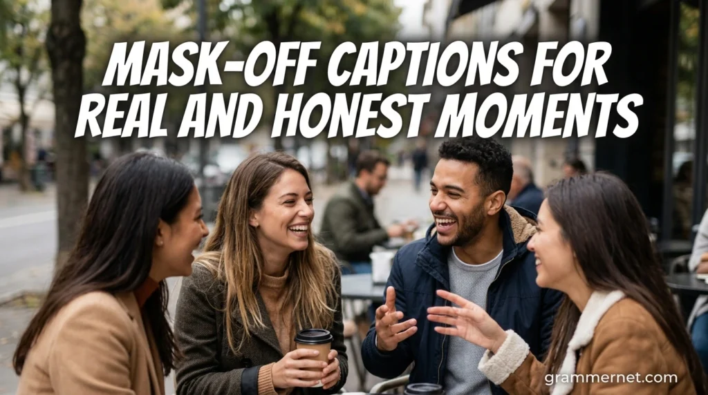 Mask-Off Captions for Real and Honest Moments