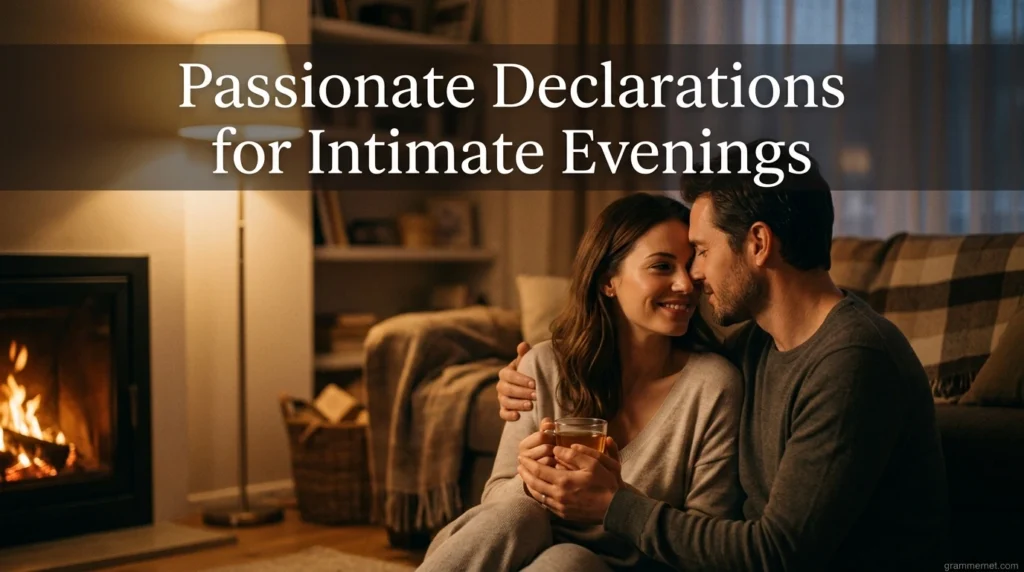 Passionate Declarations for Intimate Evenings