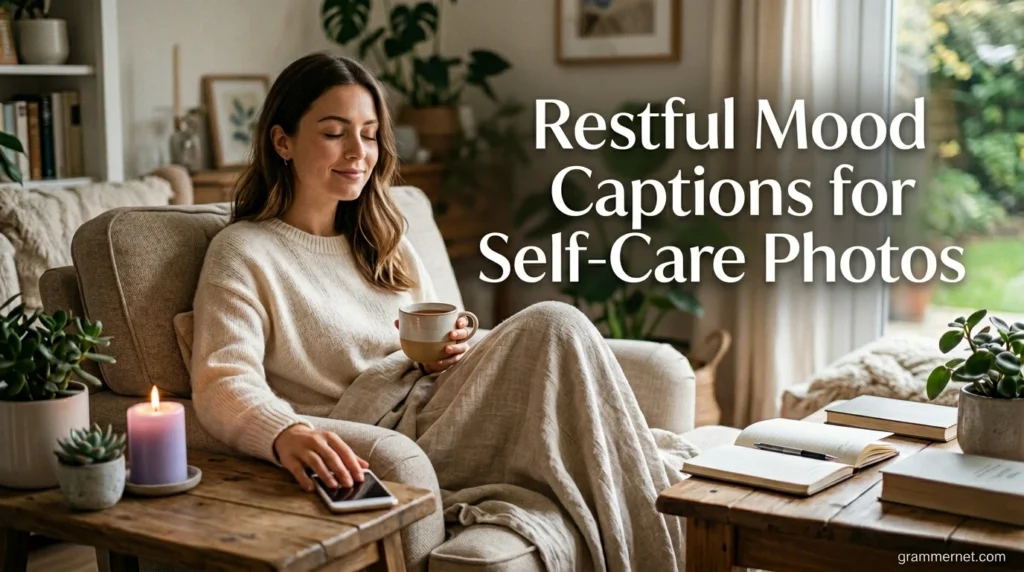 Restful Mood Captions for Self-Care Photos