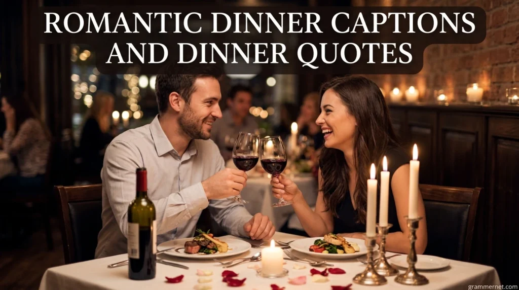 Romantic Dinner Captions and Dinner Quotes