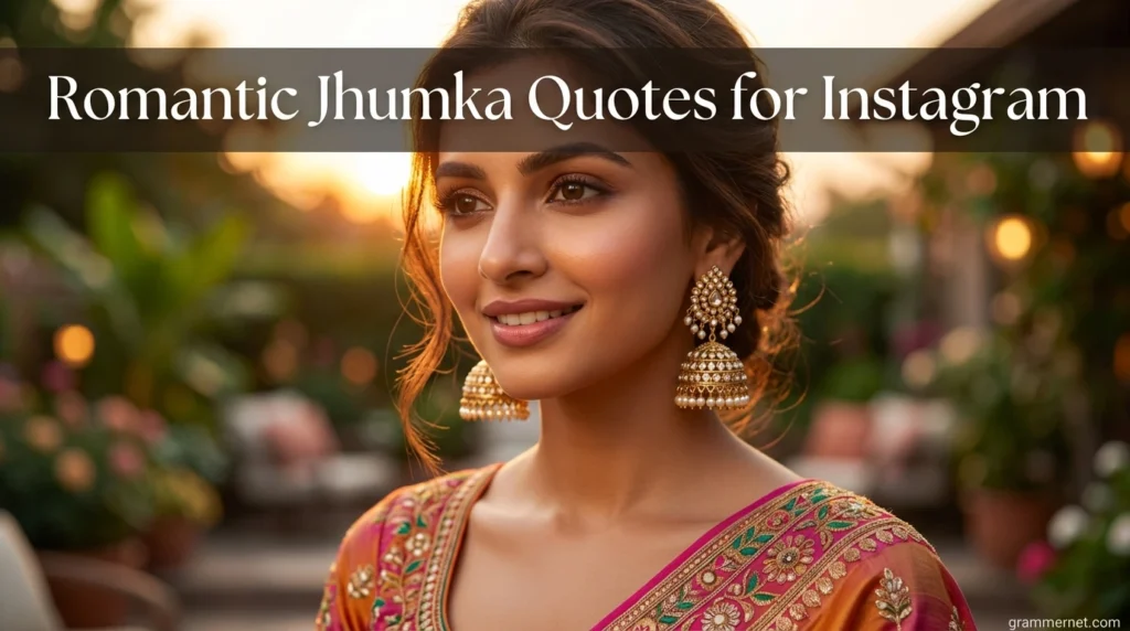 Romantic Jhumka Quotes for Instagram