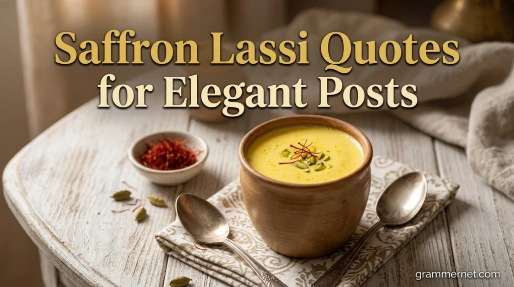 Saffron Lassi Quotes for Elegant Posts