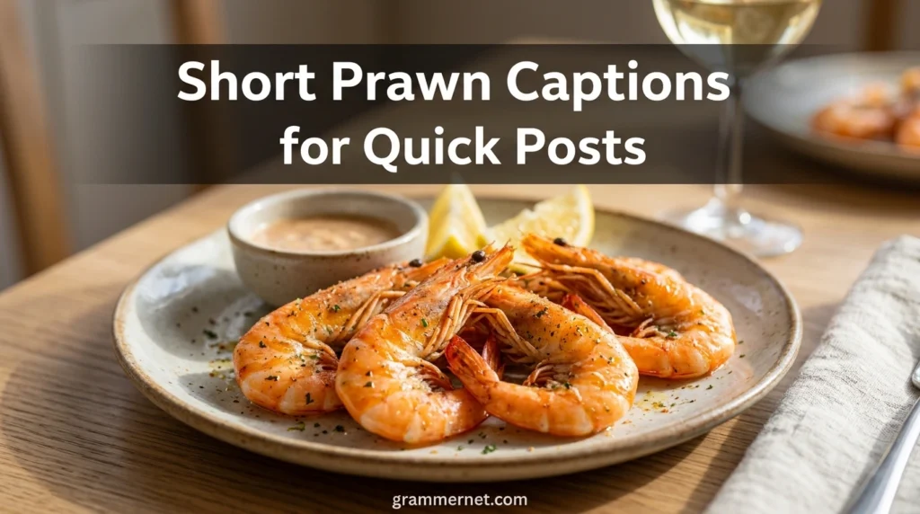 Short Prawn Captions for Quick Posts
