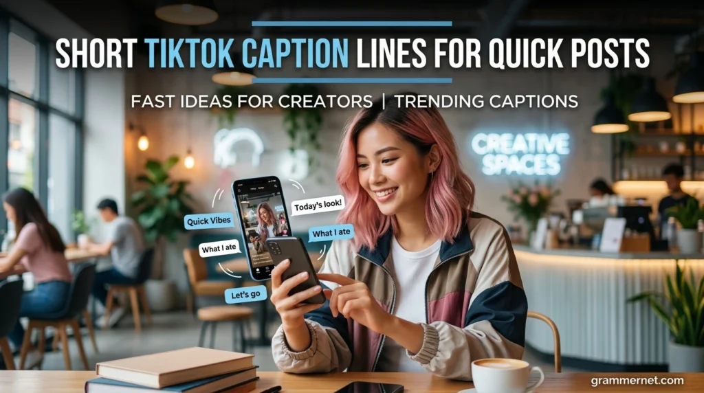 Short TikTok Caption Lines for Quick Posts