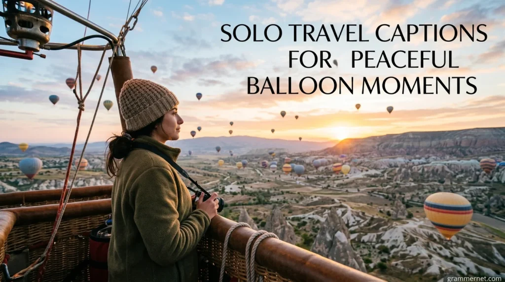 Solo Travel Captions for Peaceful Balloon Moments