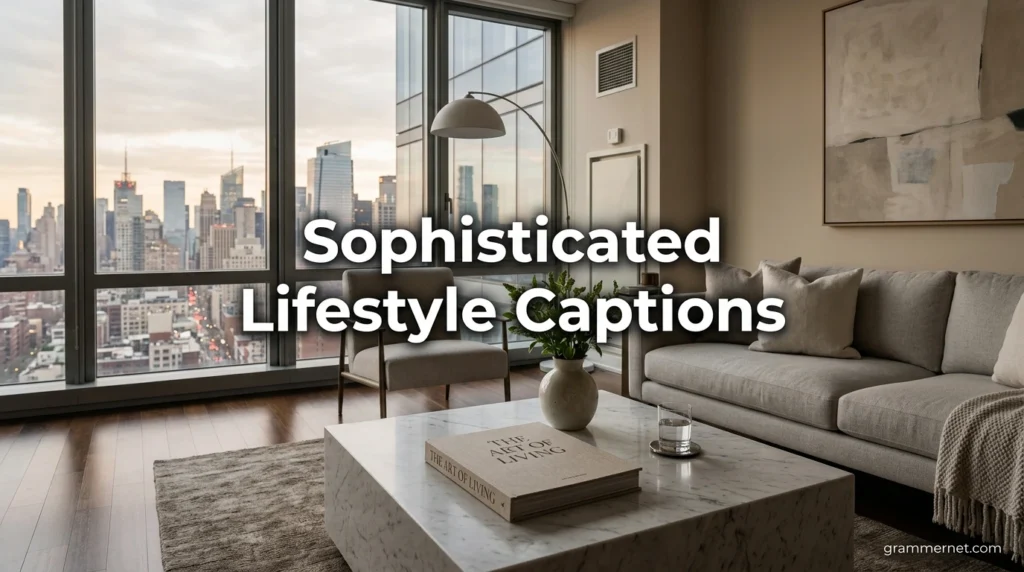 Sophisticated Lifestyle Captions