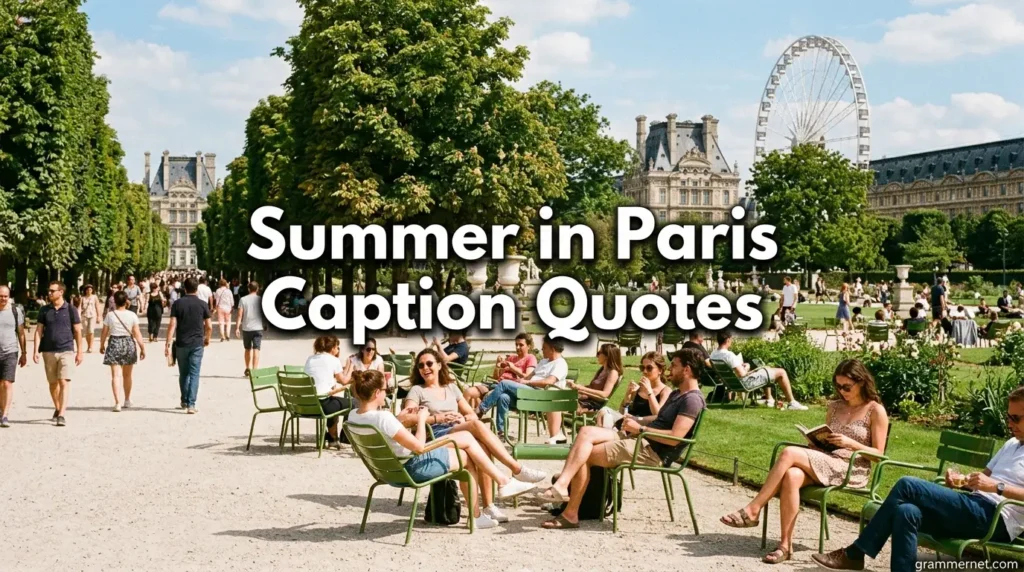 Summer in Paris Caption Quotes