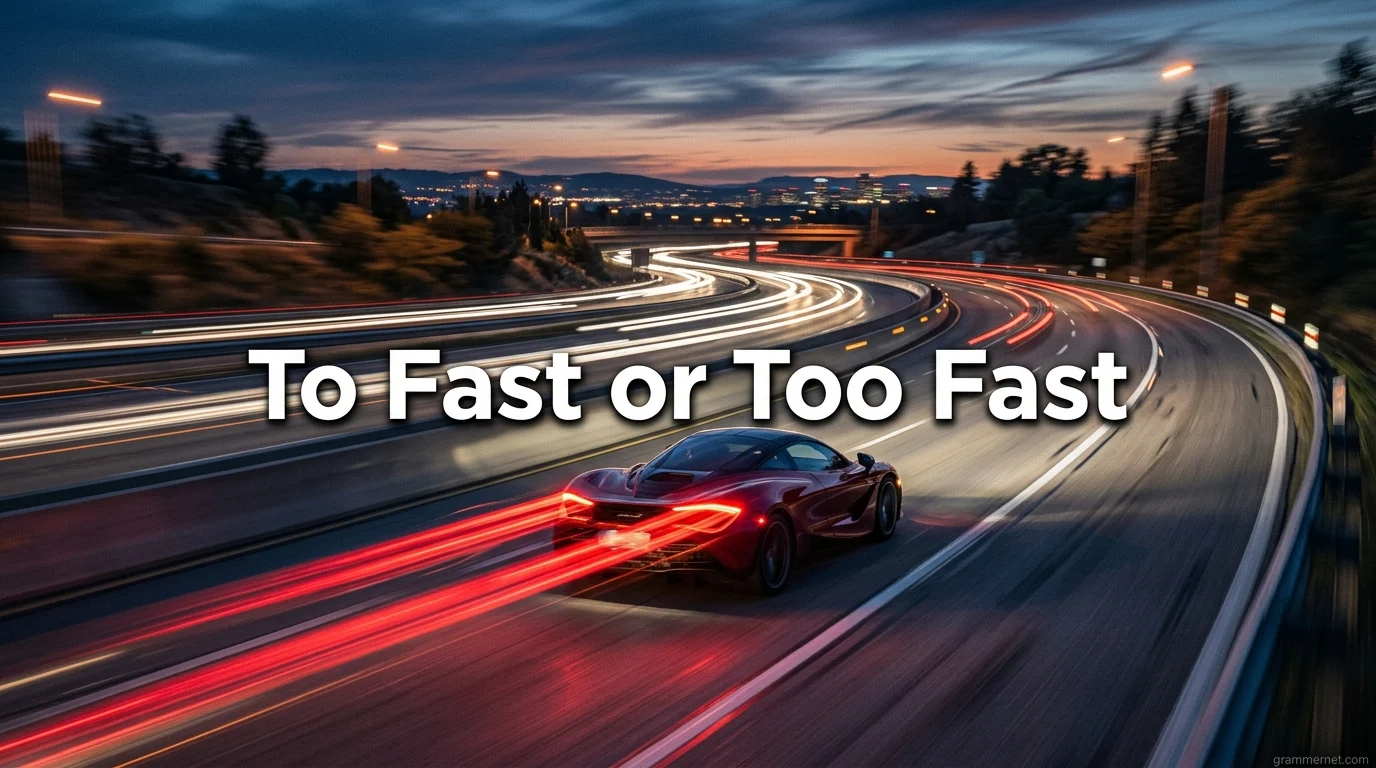 To Fast or Too Fast: Which Is Correct?