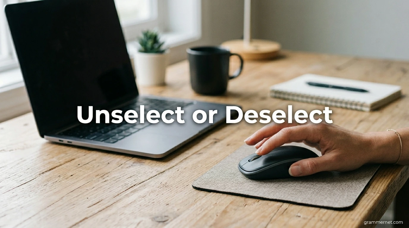 Unselect or Deselect: Which Word Is Correct?