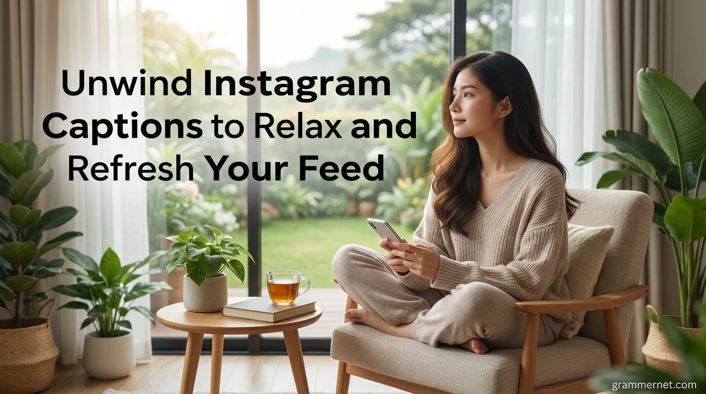 Unwind Instagram Captions to Relax and Refresh Your Feed