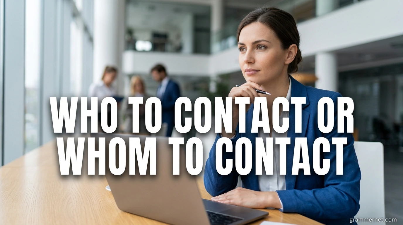 Who to Contact or Whom to Contact